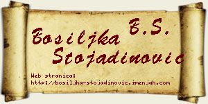 Bosiljka Stojadinović vizit kartica